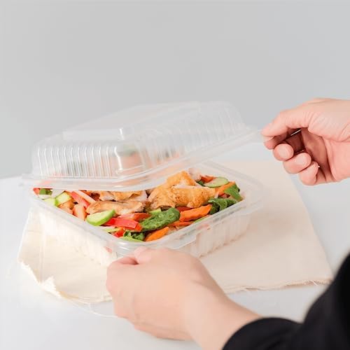 Karat FP-HC77PP-1C 7''x7' PP Hinged Container (Case of 250) - Image 4