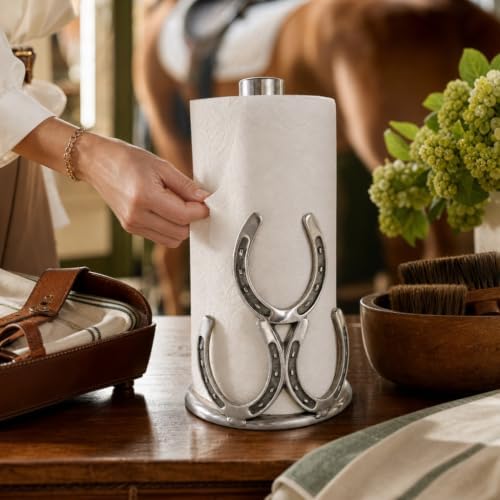 Arthur Court Horseshoe Paper Towel Holder - Decorative Aluminum Equestrian Kitchen Accessory - 12.5 Inch Tall - Image 5