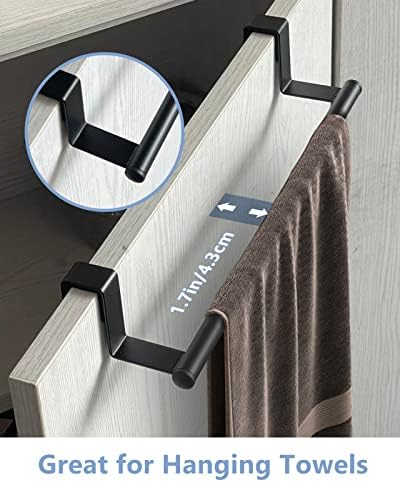 JSVER Over Cabinet Organizer Kitchen Cabinet Organizer, Cabinet Door Organizer with Towel Holder for Cutting Board, Aluminum Foil, Baking Sheet, Plastic Wrap - Image 5
