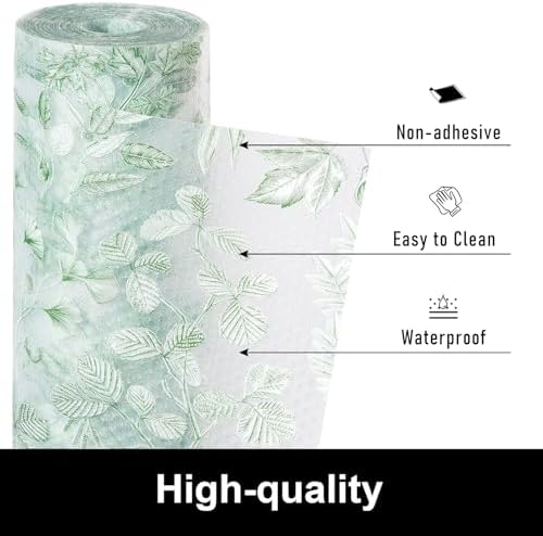 Cooyes Shelf Liner Drawer Liners, Shelf Liners for Kitchen Cabinets, Non Adhesive Cabinet Liner, EVA Waterproof Non-Slip Refrigerator Liners for Kitchen, Drawer（17.5" W x 360" L） - Image 2