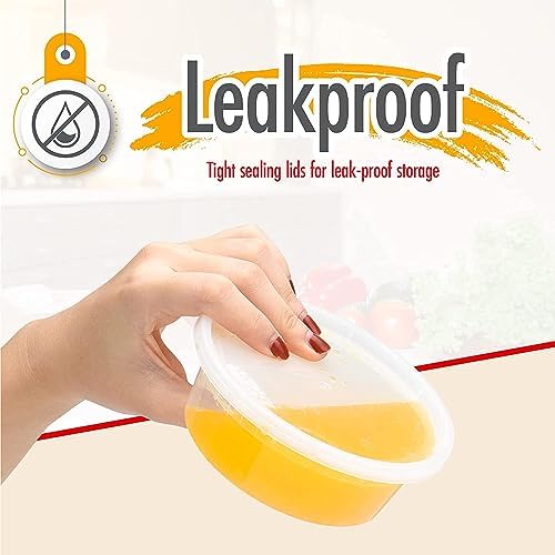 Deli Containers with Lids Leakproof - 240 Pack BPA-Free Plastic Microwaveable Clear Food Storage Container Premium Heavy-Duty Quality, Freezer & Dishwasher Safe (8oz 240 Sets) - Image 2