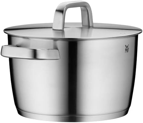 WMF Iconic Cooking Pot Large 22 cm Metal Lid Induction Casserole Pot 4.7 L Large Pot Polished Cromargan Stainless Steel Uncoated - Image 3