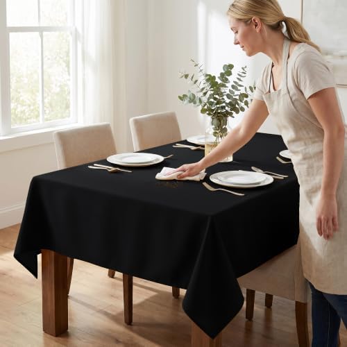Fitable 6 Pack Black Tablecloths for Rectangle Tables, 70 x 120 Inch - Image 6