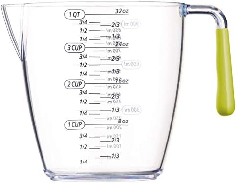 KitchenCraft Colourworks 3 Piece Acrylic Measuring Jug Set in Green CWMJUGSETGRN - Image 2