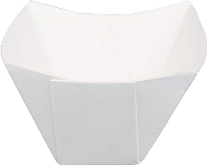 Restaurantware-Bio Tek 2 Ounce Food Trays, 50 Disposable Paper Food Trays - Heavy-Duty, Greaseproof, White Paper Boats, For Snacks, Appetizers, Or Treats, Use At Parties Or Carnivals - Image 18