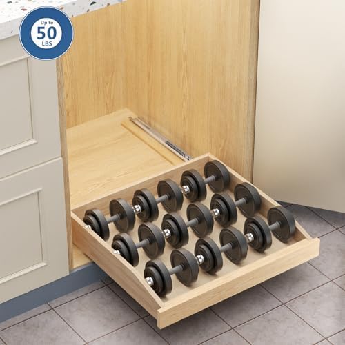 Pull Out Cabinet Drawer 28½” W x 21” D, Soft Close Pull Out Cabinet Organizer, Bottom Assembly - Image 7