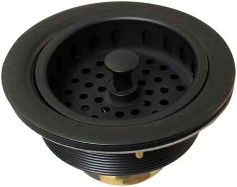 Westbrass A214-12A 3-1/2" Post Style Large Kitchen Sink Basket Strainer, Antique Bronze by Westbrass