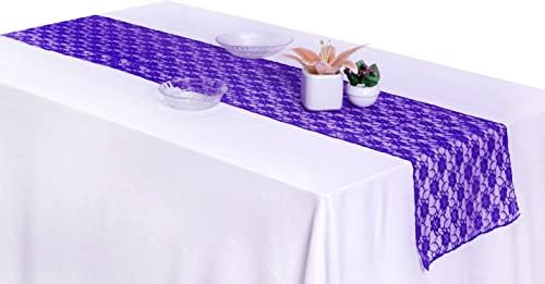 MDS Pack of 20 Wedding 12 x 108 inches Lace Table Runner for Wedding, Decorations for Birthday Parties, Banquets, Graduations, Engagements, and Runners fit Rectangle, Round Table- Royal Blue - Image 5