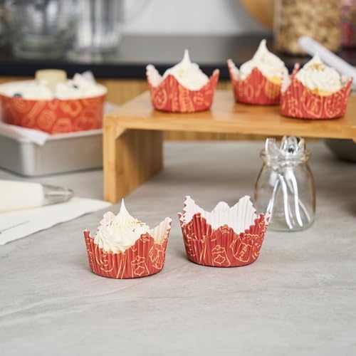 Restaurantware Baking Cups 200 Pack of 4 oz Greaseproof Cupcake Liners Disposable Oven, Freezer-Safe Paper Muffin Holders for Birthdays, Parties, Events - Image 3