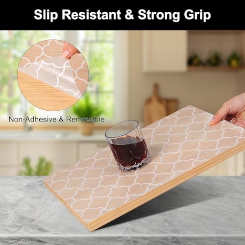 Cooyes Shelf Liner – Premium Non-Adhesive Cabinet & Drawer Liner for Kitchen – Waterproof Shelf Paper with Modern Pattern – Durable EVA Cabinet Mat – Easy to Cut （24" W x 120" L） - Image 2