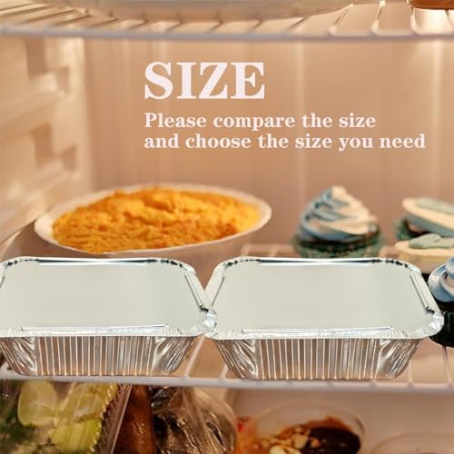 iHomeSet 200 Pack 1 lb Aluminum Foil Pans with Paper Lids | Take Out Food Containers for Catering, Baking, Roasting Food, Freezer Safe - Image 5