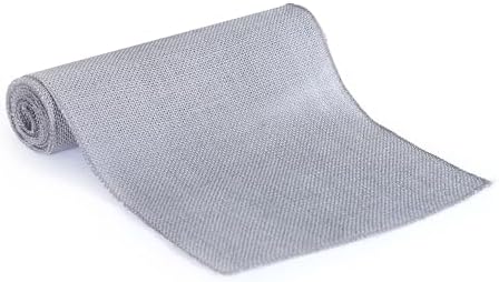 MDS® Pack of 25 Natural Burlap Table Runner, 12 x 108 Inch, Jute Rustic Farmhouse Boho Table Decor for Wedding Reception, Dining Table, Bridal Shower, Baby Shower & Party Decorations - Silver Grey - Image 4
