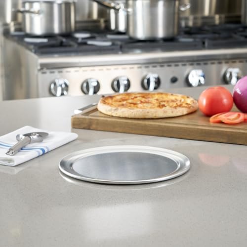 Restaurantware 10 Inch Aluminum Pizza Pan 72 Count Wide Rim Silver Pizza Pan, Heat Conductive Round Pizza Tray, Lightweight Corrosion-Resistant Serving Tray For Restaurant Or Home Use - Image 3