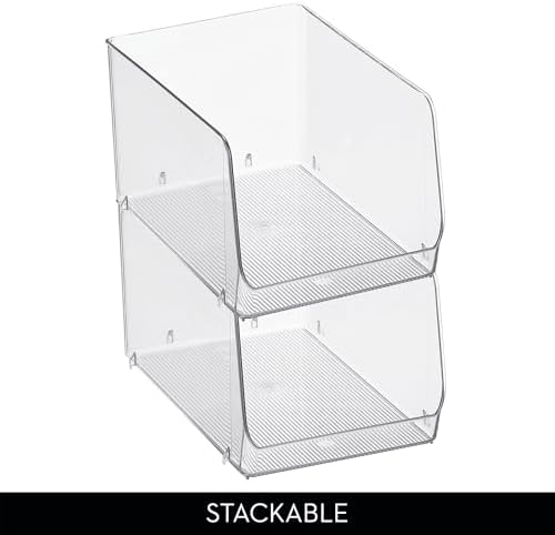 iDesign Clear Plastic Stackable Storage Bin - Image 4