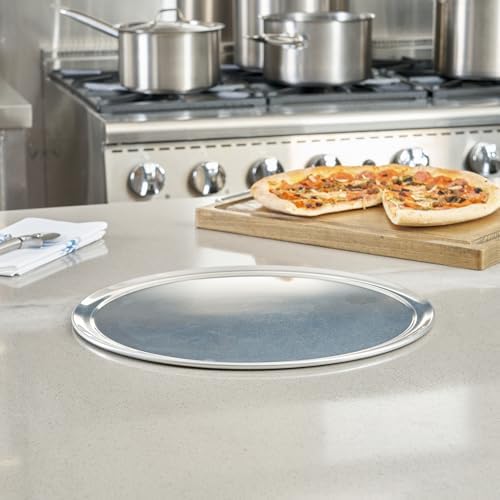 Restaurantware 16 Inch Aluminum Pizza Pan 36 Count Wide Rim Silver Pizza Pan, Heat Conductive Round Pizza Tray, Lightweight Corrosion-Resistant Serving Tray For Restaurant Or Home Use - Image 3