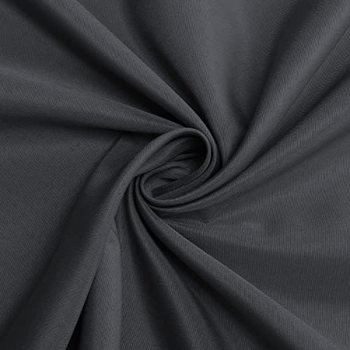 sancua Round Tablecloth, 80 Inch, Grey - Image 4