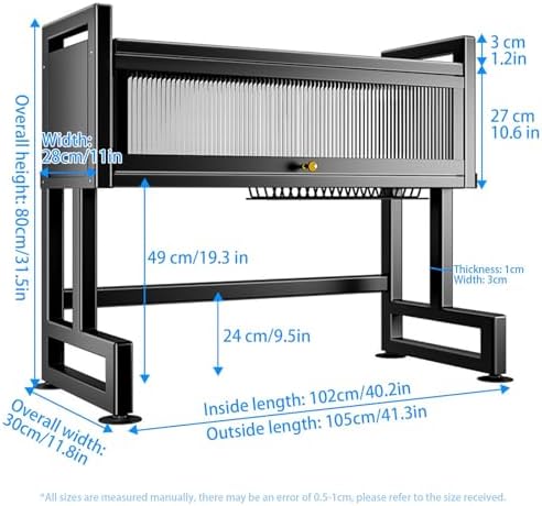 Over Sink Dish Drying Rack 2 Tier Stainless Steel Dish Drainer with Cover and Utensil Holders Large Capacity Space Saving Kitchen Organizer - Image 2
