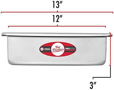 Fat Daddio's POB-12163 Anodized Aluminum Sheet Cake Pan, 12 x 16 x 3 Inch - Image 3