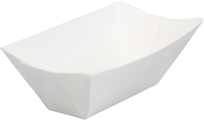 Restaurantware-Bio Tek 2 Ounce Food Trays, 50 Disposable Paper Food Trays - Heavy-Duty, Greaseproof, White Paper Boats, For Snacks, Appetizers, Or Treats, Use At Parties Or Carnivals - Image 17