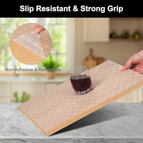Cooyes Shelf Liner – Premium Non-Adhesive Cabinet & Drawer Liner for Kitchen – Waterproof Shelf Paper with Modern Pattern – Durable EVA Cabinet Mat – Easy to Cut （24" W x 360" L） - Image 2