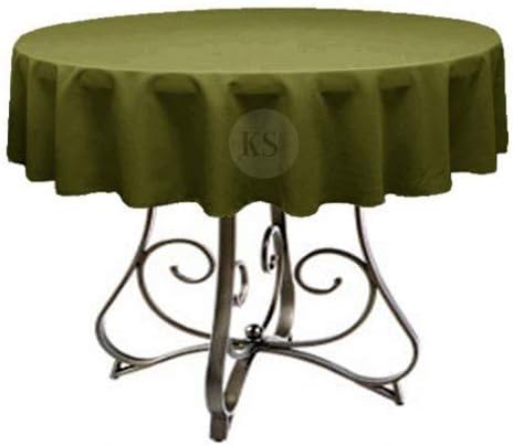 Round 72-Inch Polyester Tablecloth - Available in Over 45 Colors, Ideal for Restaurants and Versatile Event Overlays Choose from Classic White, Elegant Black, and More! (Olive) by KS+Linens