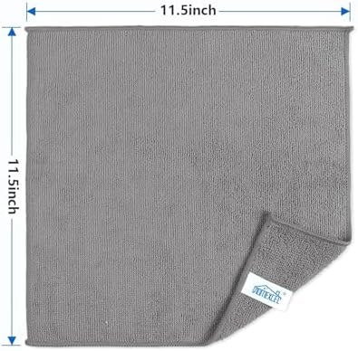 HOMEXCEL Grey Microfiber Cleaning Cloth 600 Pack, Microfiber Towel for Cars, Lint Free, Scratch-Free, Highly Absorbent, and Cleaning Rags for House, Window and Glass, Cars, TV Screen 11.5 X11.5 inch - Image 2