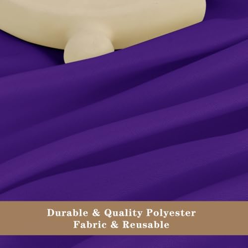 Fitable 6 Pack Purple Tablecloths 90x132 Inch for 6 Foot Rectangle Tables - Image 3