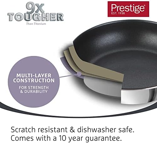PRESTIGE - 9x Tougher - Frying Pan -Ultra Durable Stainless Steel - Non-Stick - Induction Suitable - Dishwasher and Oven Safe - 25cm - Image 4