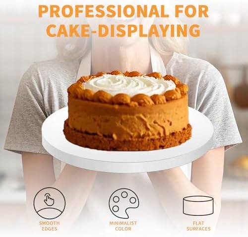 10pcs 14 Inch Cakeboard Round, 1/2 Inch Thick Cake Boards, Bend Resistant & Sturdy White Cake Cardboard for Presenting Heavy or Tall Tiered Cakes, Base para Pastel(14inch/10pcs) - Image 5