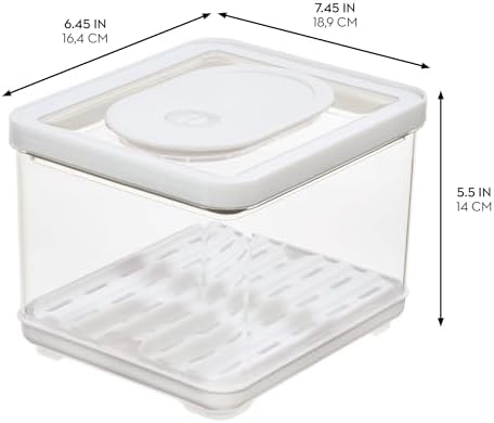 iDesign Fridge Produce Bin with Removable Drainage Tray and Lid - Set of 4 - Clear - Image 3
