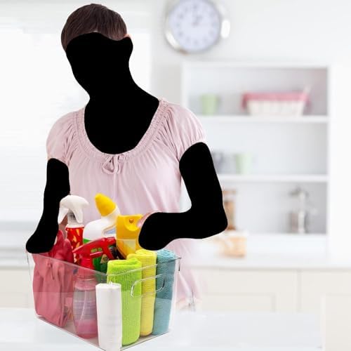Clear Plastic Storage Bins with Lids, Perfect for Kitchen Organization or Pantry Organization and Storage, Stackable Fridge Organizer Bins, Storage Containers for Organizing, Cabinet Organizers - Image 5