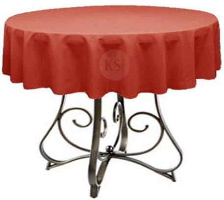 Round 72-Inch Polyester Tablecloth - Available in Over 45 Colors, Ideal for Restaurants and Versatile Event Overlays Choose from Classic White, Elegant Black, and More! (Rust) by KS+Linens