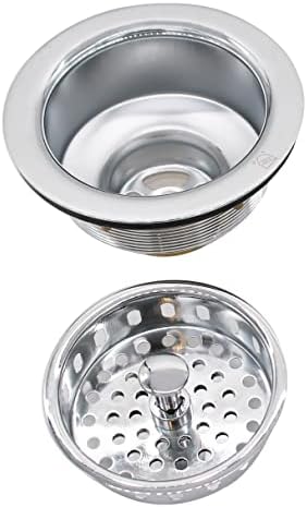 Westbrass A214-26 3-1/2" Post Style Large Kitchen Sink Basket Strainer, Polished Chrome - Image 7