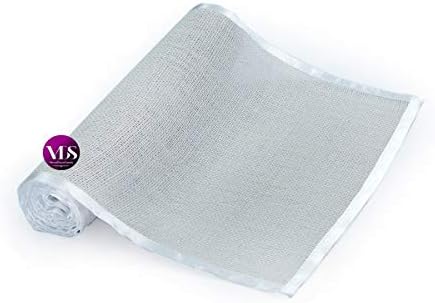 VDS Pack of 10, Burlap Table Runner with White Lace Edge, 100% Natural Jute Rustic Hessian Table Cloth Centerpiece for Wedding Birthday Party Banquet Table Decoration (Size 12X108 Inch)(White) - Image 3