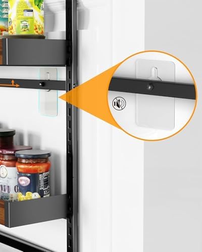 Moforoco Wood 9-Tier Over The Door Pantry Organizer, Wooden Pantry Organization and Storage, Black Hanging Basket Wall Spice Rack Seasoning Shelves, Home & Kitchen - Image 4