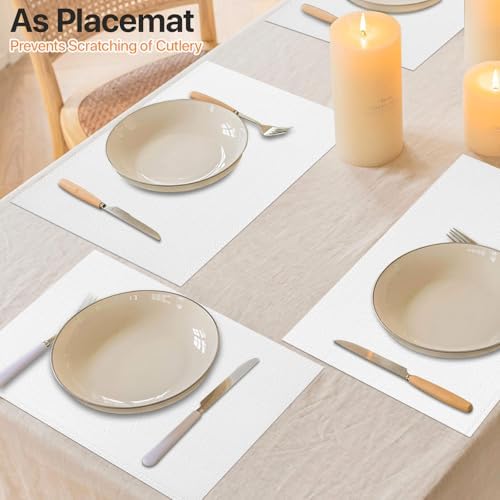 Niviy Shelf Drawer and Cabinet Liner for Kitchen, 12in x 20FT Waterproof Washable Shelf Liners for Cabinets Non-Adhesive Thickened with Knife and Tape Measure, Easy to Clean, White - Image 2