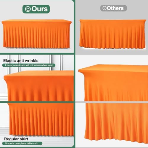 BDDC One-Piece Spandex Table Cloth Skirt for 8FT Rectangle Tables - Image 4