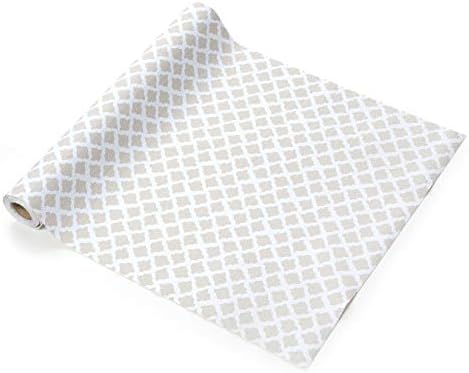 Con-Tact Brand Grip Prints Shelf Liner, Durable and Non-Adhesive Liners, Non-Slip Drawer and Cabinet Liner, 18" x 4', Talisman Pale Gray, Pack of 1 Roll - Image 2