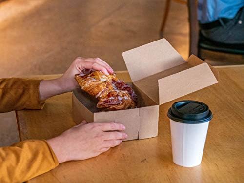 SCT 0957K Kraft Paperboard Non Window Lock Corner Bakery Box, 9" Length x 9" Width x 3" Height (Case of 250) - Image 6
