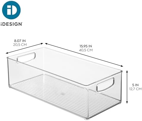 iDesign Stackable Storage Bin, Set of 4, Clear | Organizer Bin for Kitchen and Pantry, Made in USA - Image 4