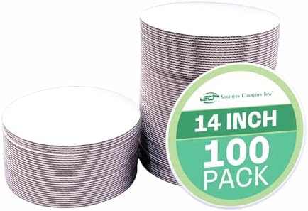 SCT bright white cake circles, 14" diameter , white, paper, 100/carton by SouthernChampionTray
