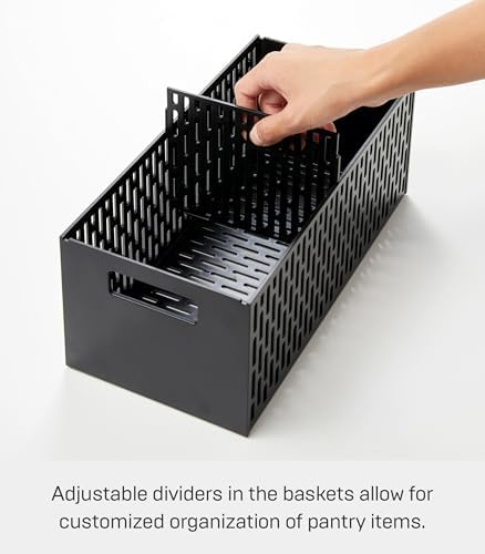 YAMAZAKI Home 2-Tier Storage Basket, Under-Sink Storage, ABS Plastic, Black - Image 4