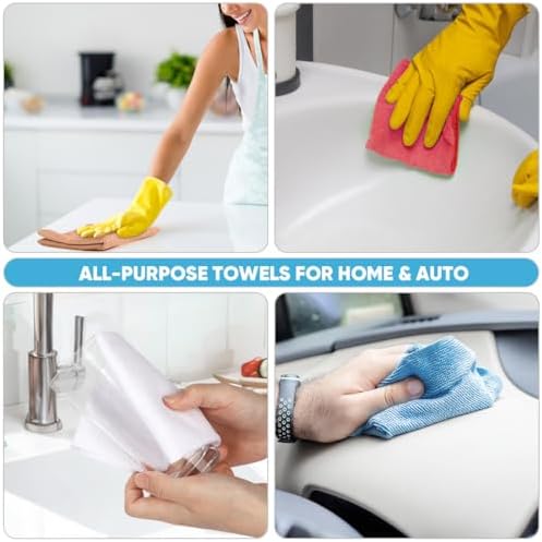 AIDEA Microfiber Cleaning Cloth Roll-75PK, Paper Towels 11.5"×11.5", Brown - Image 5
