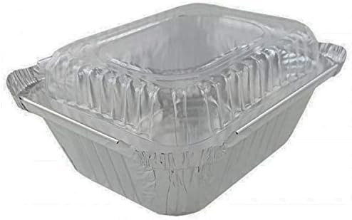 Tiger Chef Aluminum Foil Pans - Disposable Freezer to Oven Safe Containers for Takeout, Baking, Cooking, Storing and Freezing (30, 1 Lb with Dome Lids) - Image 2