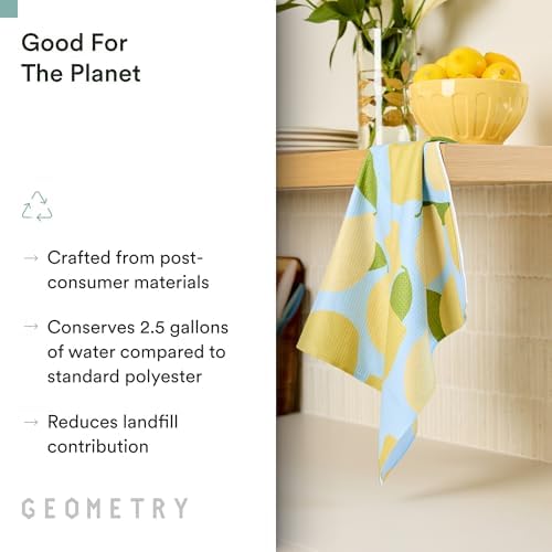GEOMETRY Spring Kitchen Towels - Quick Dry Microfiber Cloth Spring & Summer Dish Towels for Kitchen Drying - Premium Quick Dry Towel - Sunny Star, 18" x 30" - 1-Pack - Image 3
