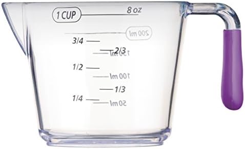 Colourworks Measuring Jug Set, 3-Piece Plastic Measuring Jug with 200, 400 and 900ml Jugs, Purple - Image 4