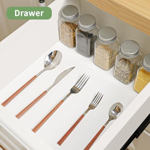 Shelf Liners 24 inch x 20 ft Shelf Liners for Kitchen cabinets nonstick Shelf Lining Drawer Mats EVA Protector for Cupboard (White,24 inch x 20 ft) - Image 4