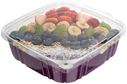 Restaurantware Tamper Tek 48 Ounce Take Out Containers 100 Tamper-Evident Deli Containers - Hinged Lid Freezable Clear Plastic Meal Prep Containers Disposable For Carry Out Or Lunches by Restaurantware