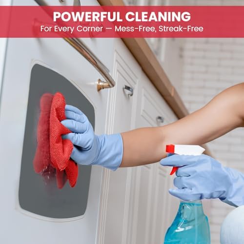 SIFANGKE Microfiber Cleaning Cloth, 12 Pack Red Cleaning Rags for Housekeeping, Reusable Microfiber Towels for Car, Kitchen, Bathroom and Household Cleaning Supplies, 11.8"X11.8" - Image 5