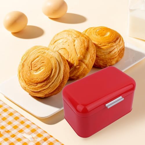 Retro Metal Bread Box for Kitchen Counter 30.5x18x16cm/12x7.1x6.3in - Image 6